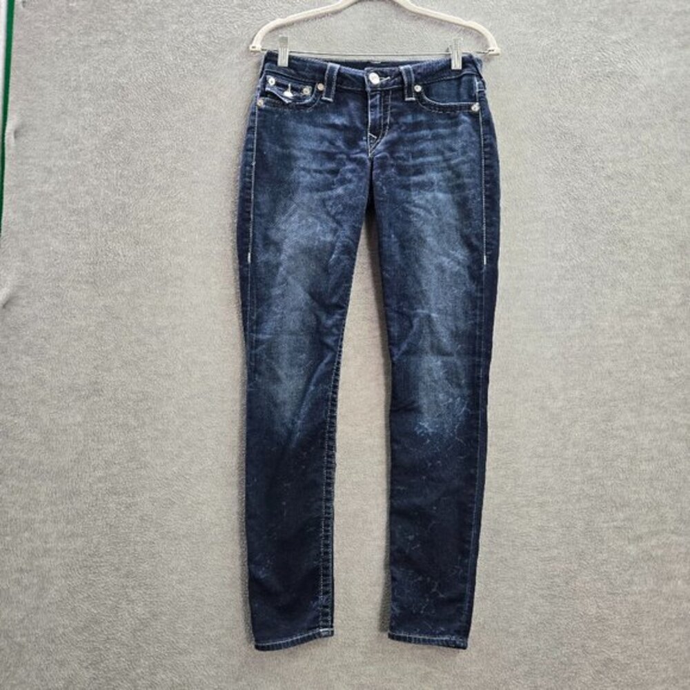 True Religion Women Jeans‎ 27 Blue Denim Legging Jegging Skinny 28 in Inseam